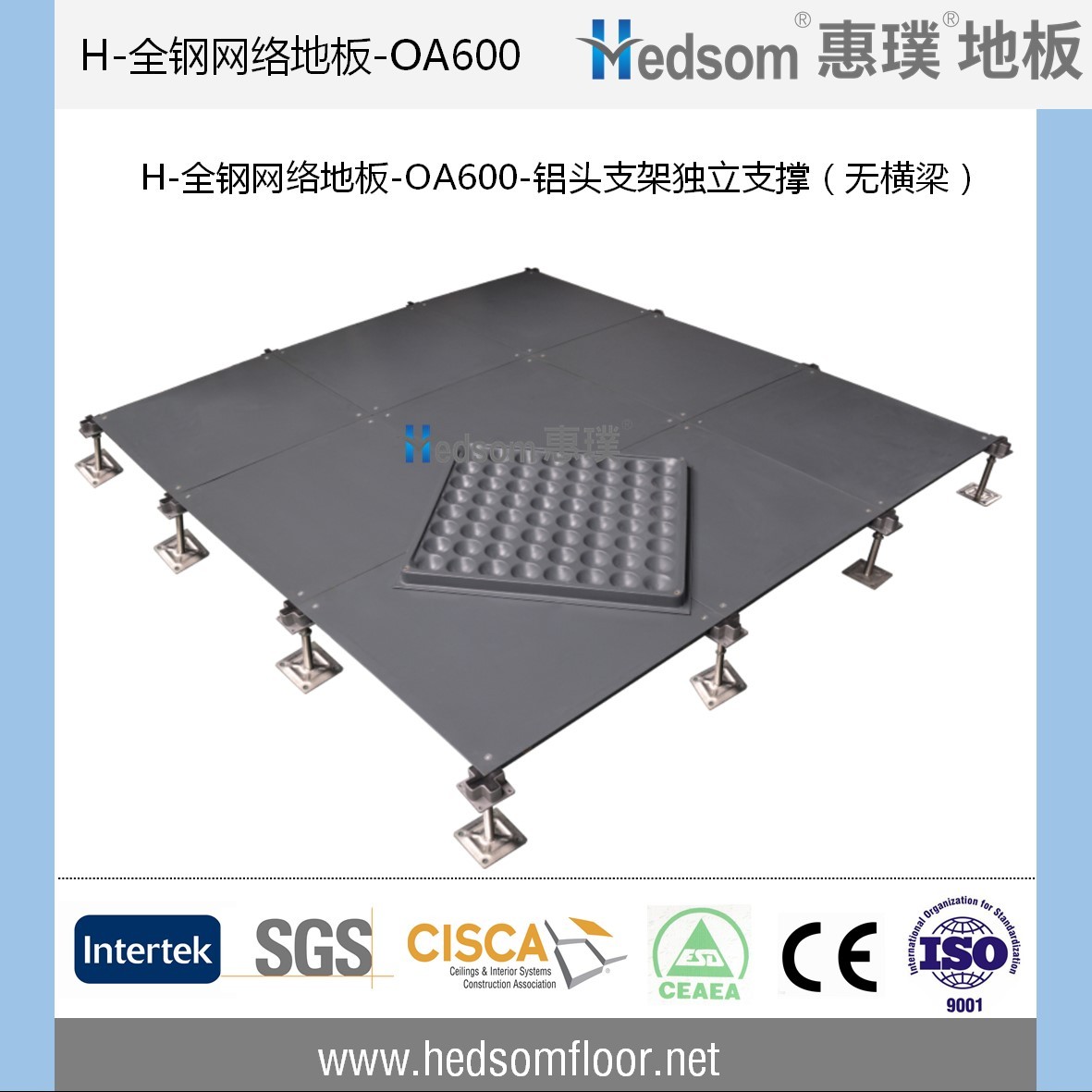 惠璞全鋼網絡地板-OA600-無橫梁 -經濟款